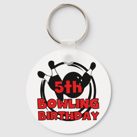 5e Bowling Verjaardag Tshirts en geschenken Sleutelhanger (Voorkant)