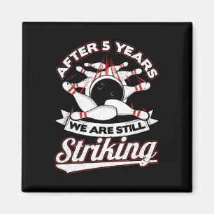 5e bruiloft Jubileum Bowling Striking 5 jaar M Magneet
