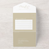 5e bruiloft Jubileum essenhoutmeel RSVP foto All In One Uitnodiging (Buitenkant)