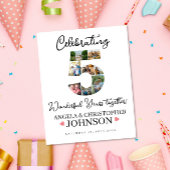 5e bruiloft Jubileum Fotocollage Welkomstbord Poster