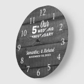 5e bruiloft Jubileum hout zwart en wit Grote Klok (Hoek)