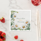 5e bruiloft Jubileum White Daisies Servet (Insitu)