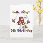 5e Bug Verjaardag Tshirts en geschenken Kaart (Gele Bloem)