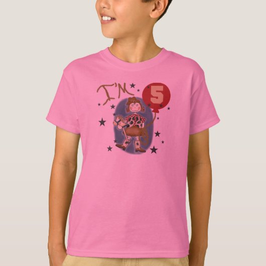 5e Cowgirl Birthday T-shirt (Voorkant)
