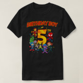 5e derde verjaardag van de superheld van de superh t-shirt (Design voorkant)
