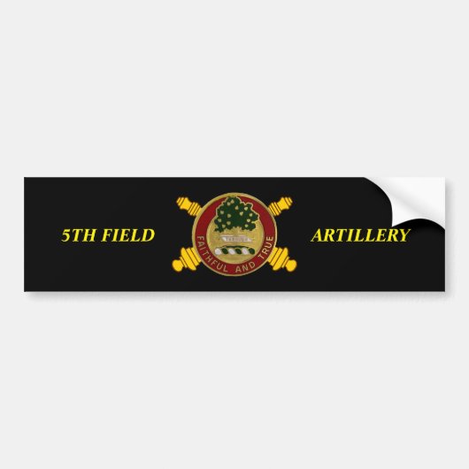 5E FIELD ARTILLERY BUMPERSTICKER (Voorkant)