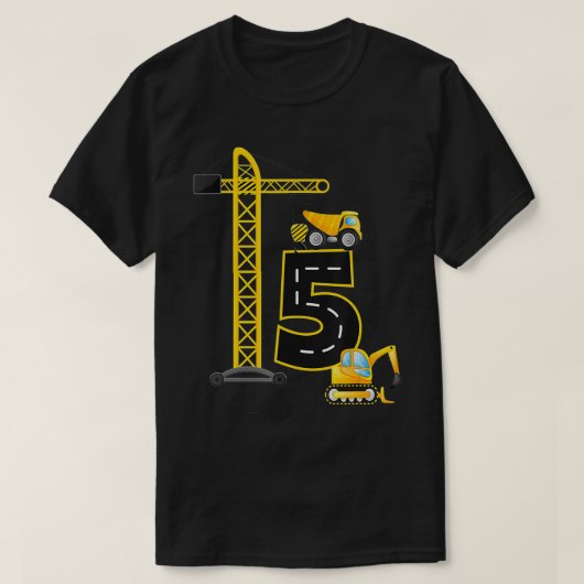 5e geboorte - constructievoertuigen - graan T T-shirt (Design voorkant)