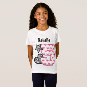 5e geboortedag Zebra hoort vier jaar oude 10D T-shirt (Voorkant volledig)