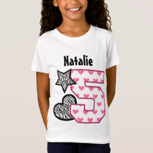 5e geboortedag Zebra hoort vier jaar oude 10D T-shirt
