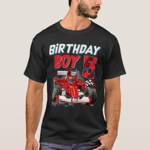 5e geboorthday Boy Racing Auto 5 jaar Oude Kindere T-shirt