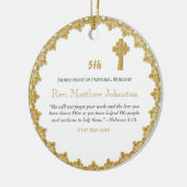 5e Gepersonaliseerde scripts voor Jubileum Ordinat Keramisch Ornament (Links)