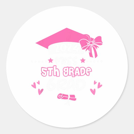5e graad Afstudeerder Afstuderen Afstuderen CL van Ronde Sticker (Voorkant)