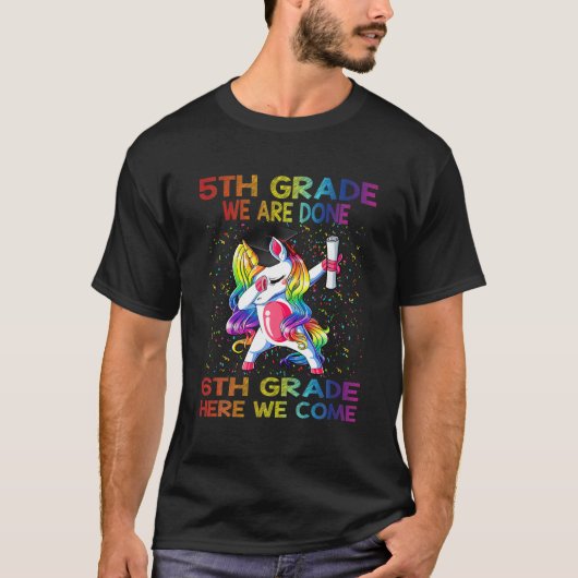 5e graad Afstuderen Magische Unicorn T-shirt (Voorkant)