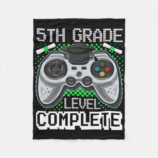 5e graad Complete gamer 5e graad Graduatio Fleece Deken (Voorkant)
