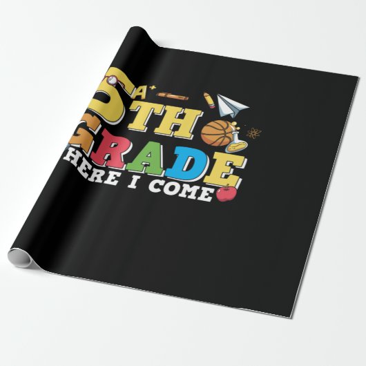 5e graad leraar 5e graad hier kom ik cadeaupapier (Uitgerold)