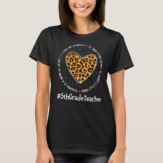 5e graad Leraar Admin Waardering Week terug naar T-shirt (Voorkant)