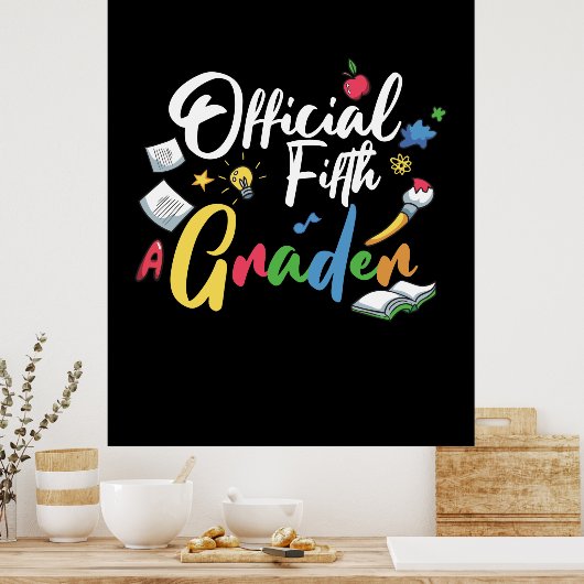 5e graad leraar ambtenaar vijfde rang poster (Keuken)