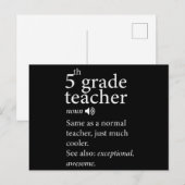 5e graad leraar begrafenis definitie briefkaart (Voorkant / Achterkant)
