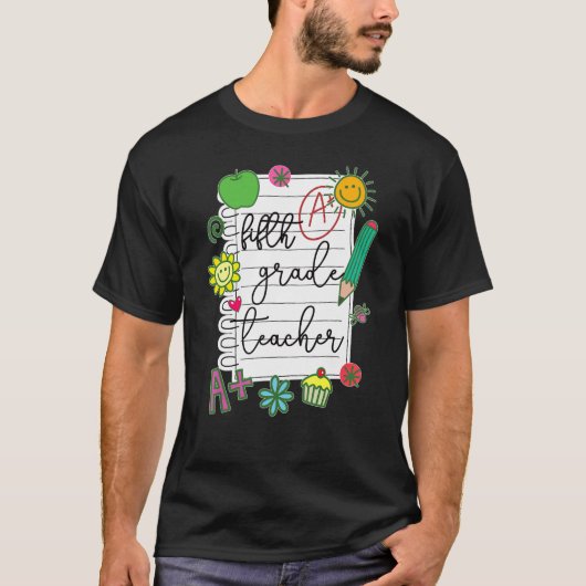 5e graad leraar beste vijfde graad leraar t-shirt (Voorkant)