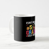 5e graad leraar eerste dag vijfde graad koffiemok (Voorkant links)