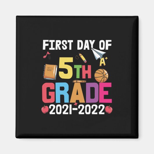 5e graad leraar eerste dag vijfde graad magneet (Voorkant)