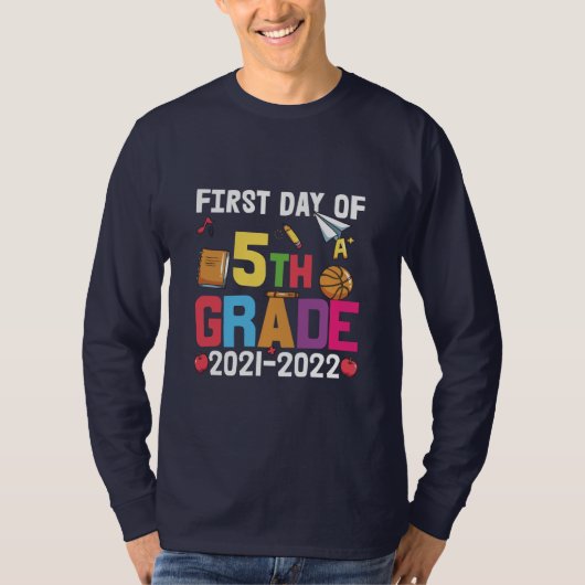 5e graad leraar eerste dag vijfde graad t-shirt (Voorkant)