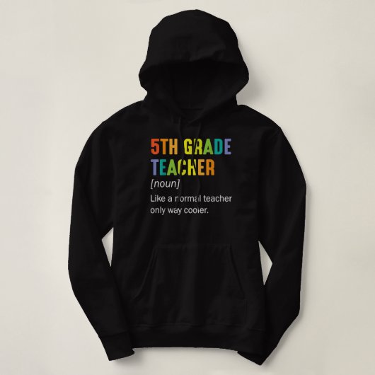 5e graad leraar, eun als normale leraar hoodie (Design voorkant)