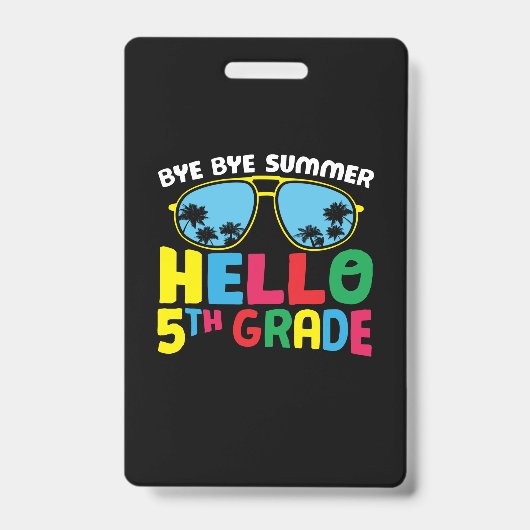 5e graad leraar Hallo 5e graad Badge (Voorzijde)