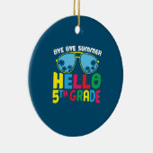 5e graad leraar Hallo 5e graad Keramisch Ornament (Rechts)