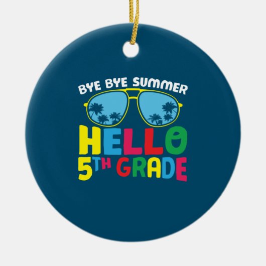 5e graad leraar Hallo 5e graad Keramisch Ornament (Voorkant)