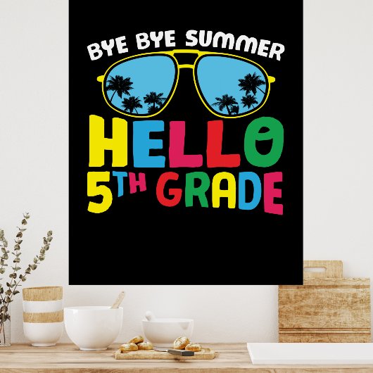 5e graad leraar Hallo 5e graad Poster (Keuken)