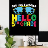 5e graad leraar Hallo 5e graad Poster (Thuiskantoor)