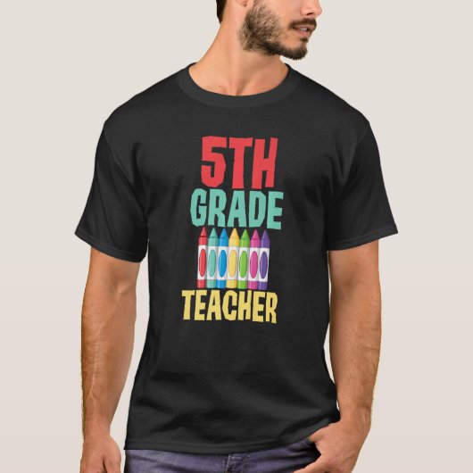 5e graad leraar Humor Joke terug naar school unise T-shirt (Voorkant)