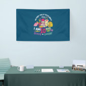 5e graad leraar mijn eerste dag van de vijfde graa spandoek (Beurs)
