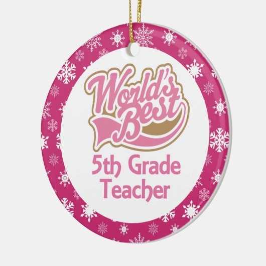 5e graad leraar versier keramisch ornament (Links)