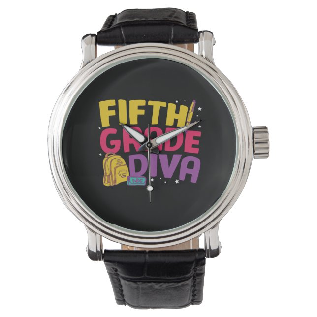 5e graad leraar vijfde graad diva horloge (Voorkant)