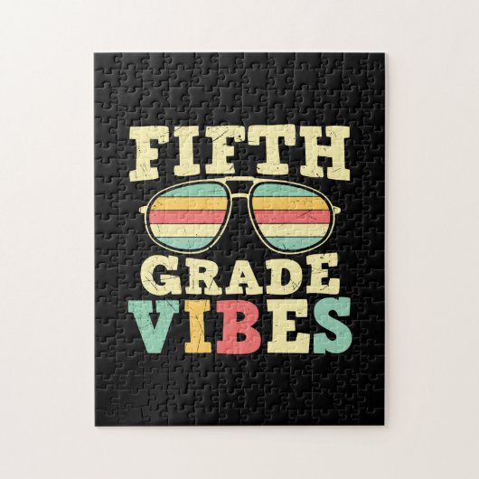5e graad leraar vijfde graad vibes legpuzzel (Verticaal)