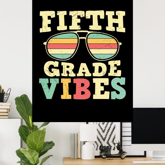 5e graad leraar vijfde graad vibes poster (Thuiskantoor)