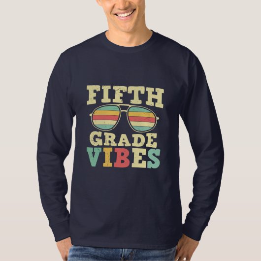 5e graad leraar vijfde graad vibes t-shirt (Voorkant)