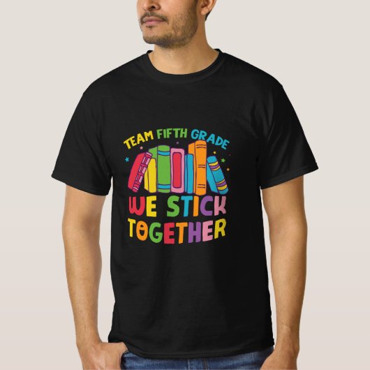 5e graad lerarenteam vijfde graad samen t-shirt (Voorkant)