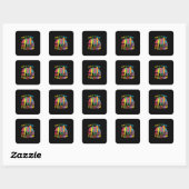 5e graad lerarenteam vijfde graad samen vierkante sticker (Vel)