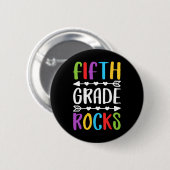 5e graad terug naar school ronde button 5,7 cm (Voorkant /achterkant)