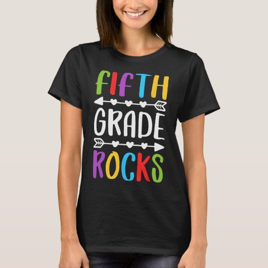 5e graad terug naar school t-shirt (Voorkant)