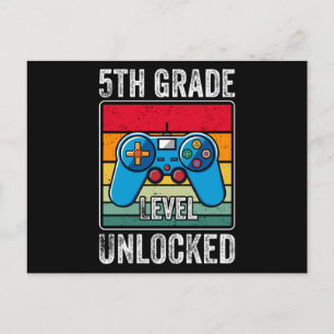 5e graad van Unlock Back to School Video Gamer Briefkaart
