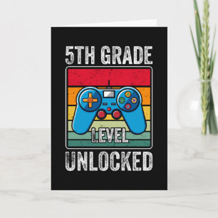5e graad van Unlock Back to School Video Gamer Kaart