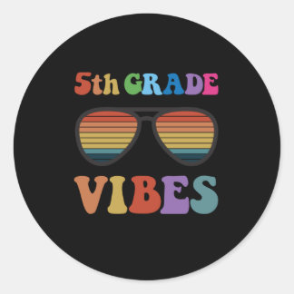 5e graad Vibes Ronde Sticker