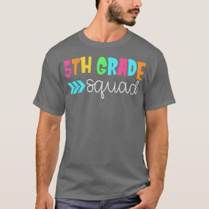 5e graad vierkant, vijfde graad terug naar school t-shirt