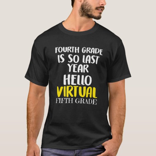 5e graad vijfde klas virtuele online school t-shirt (Voorkant)