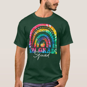 5e graadesquad regenboogkleurig verf vijfde leerli t-shirt