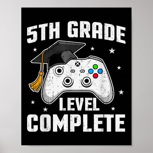 5e Grade Level Complete Videogame Vijfde Graad GR Poster (Voorkant)